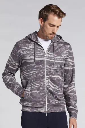 AUGUSTO Luxe Marbled Zip Hoodie