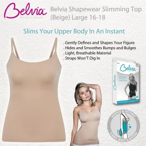 Belvia Shapewear Slimming Top (Beige) Large 16-18