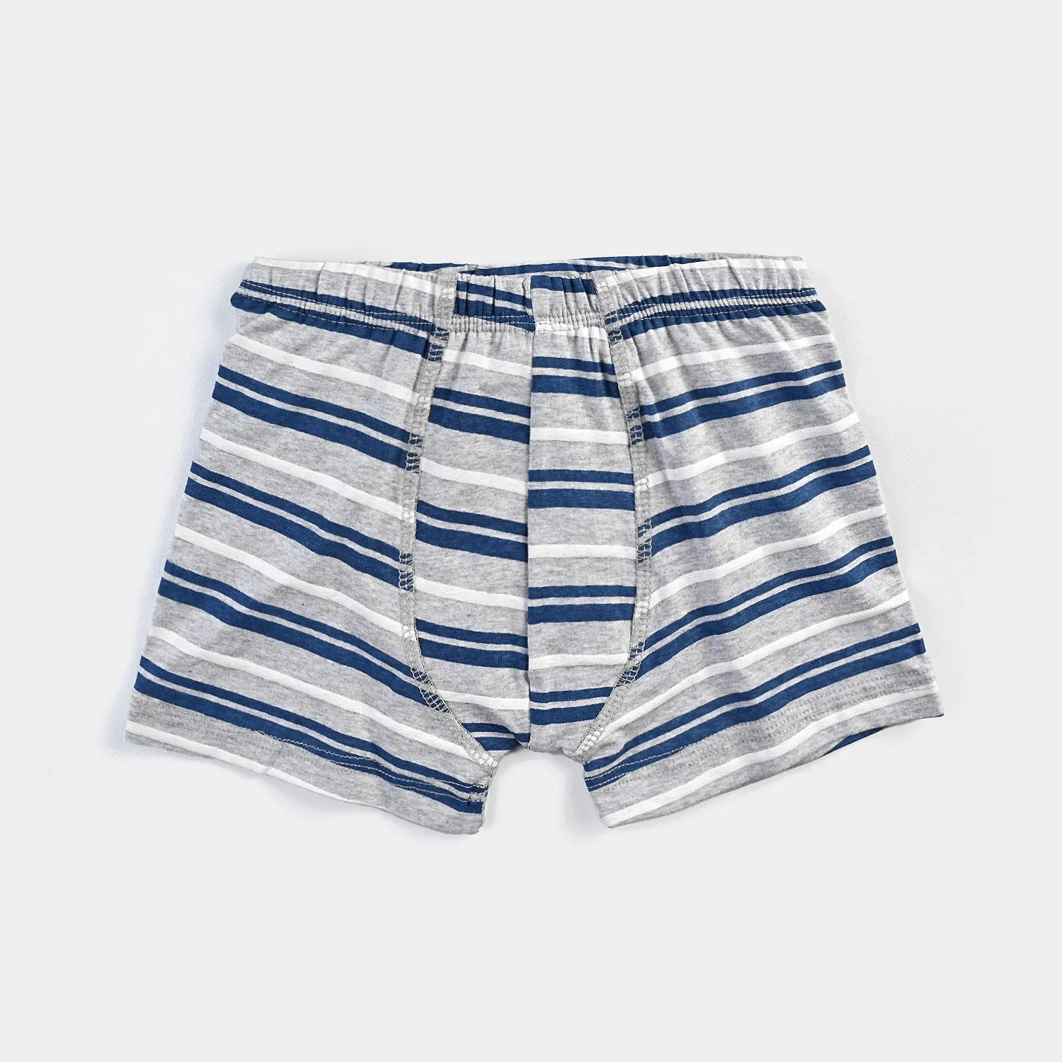 Boys Cotton Jersey Boxer Pack of 2 Striper-White/Grey