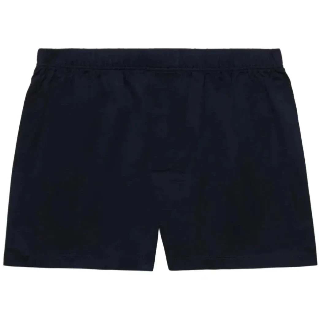 Bresciani 100% Cotton Boxer Shorts Black