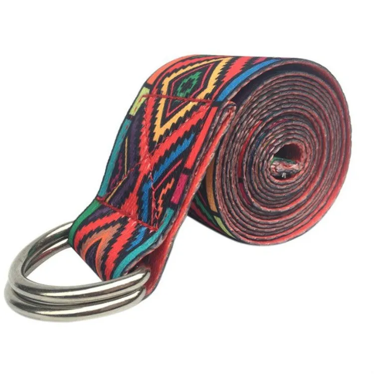 Color Pattern Stretch Band Yoga Stretch Band, Size: 185 x 3.8cm(Red)