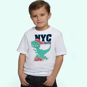 Dinosaurs Squad  Skater Boys Shirts  - birthday shirt -  boys  shirt -  Dinosaurs shirt - Little boys NYC Dino shirts  - Boys shirts