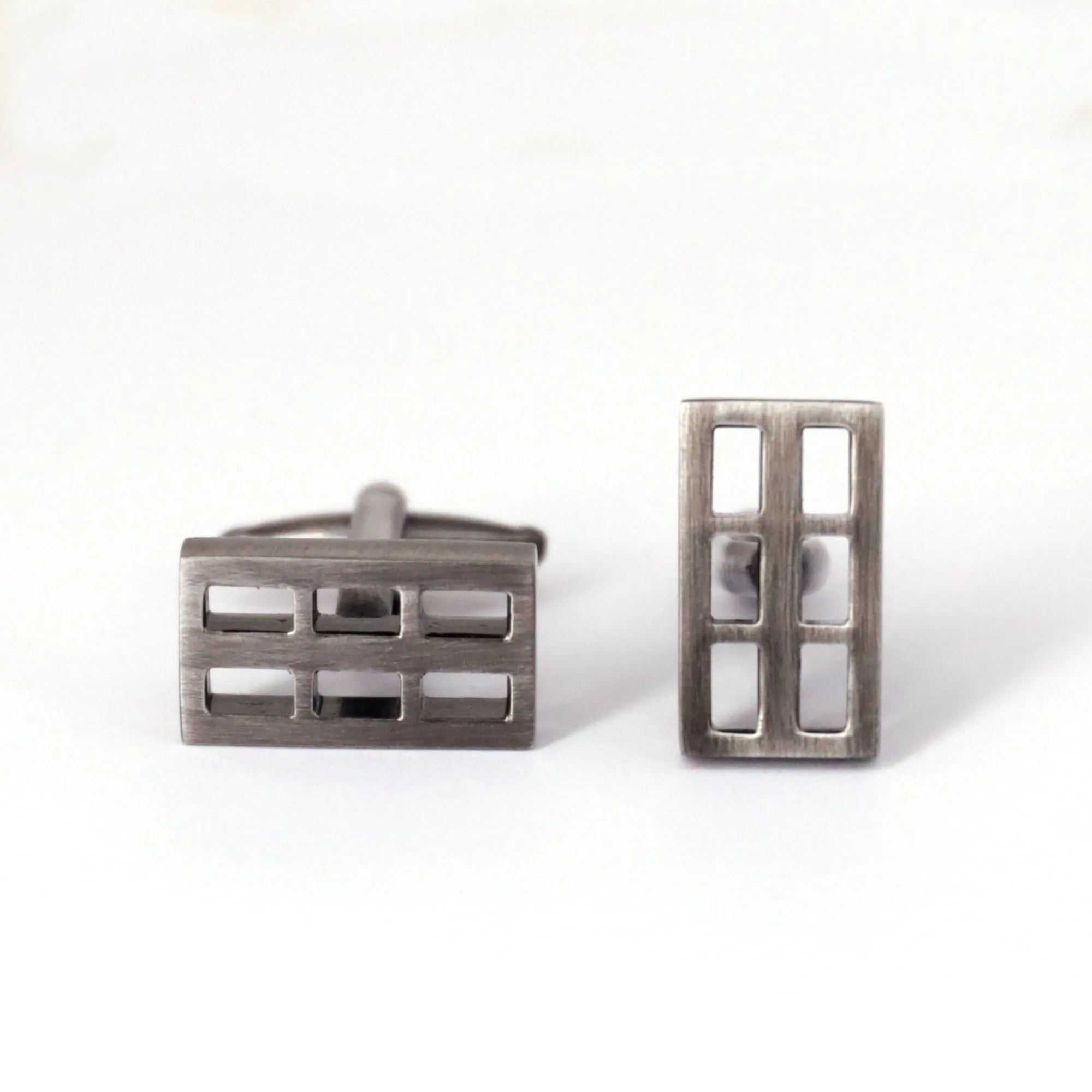 Gunmetal Window Pane Cufflinks (Online Exclusive)