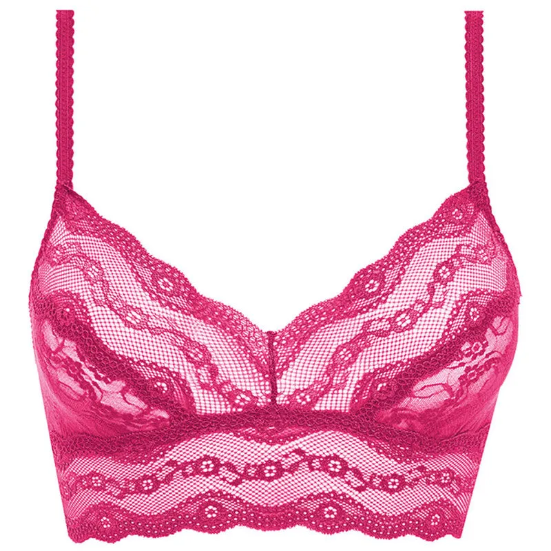 Lace Kiss Bralette Pink Peacock - BTemptd