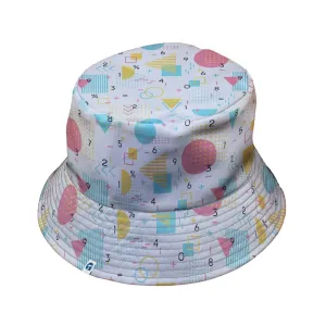 Math Memphis Style White Bucket Hat