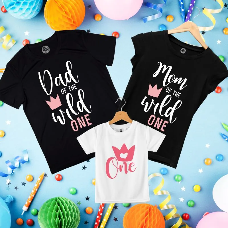 Mom Dad of the Wild One - First Birthday T-Shirts