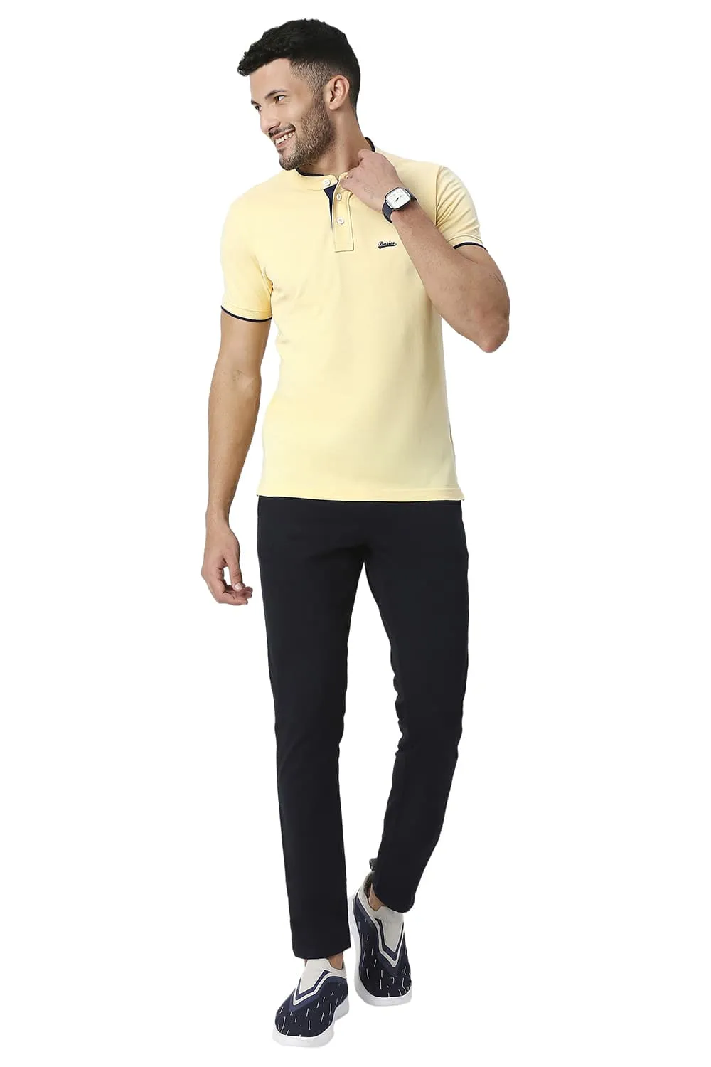 Muscle Fit Cotton Polyester Polo T-shirt