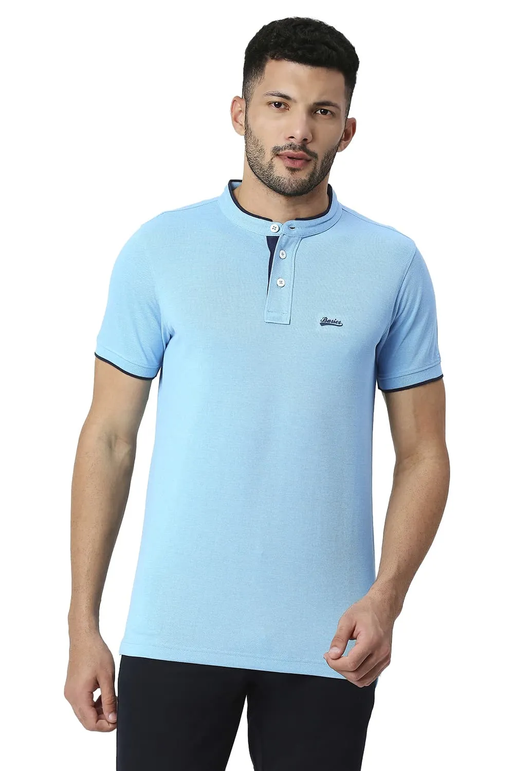 Muscle Fit Cotton Polyester Polo T-shirt