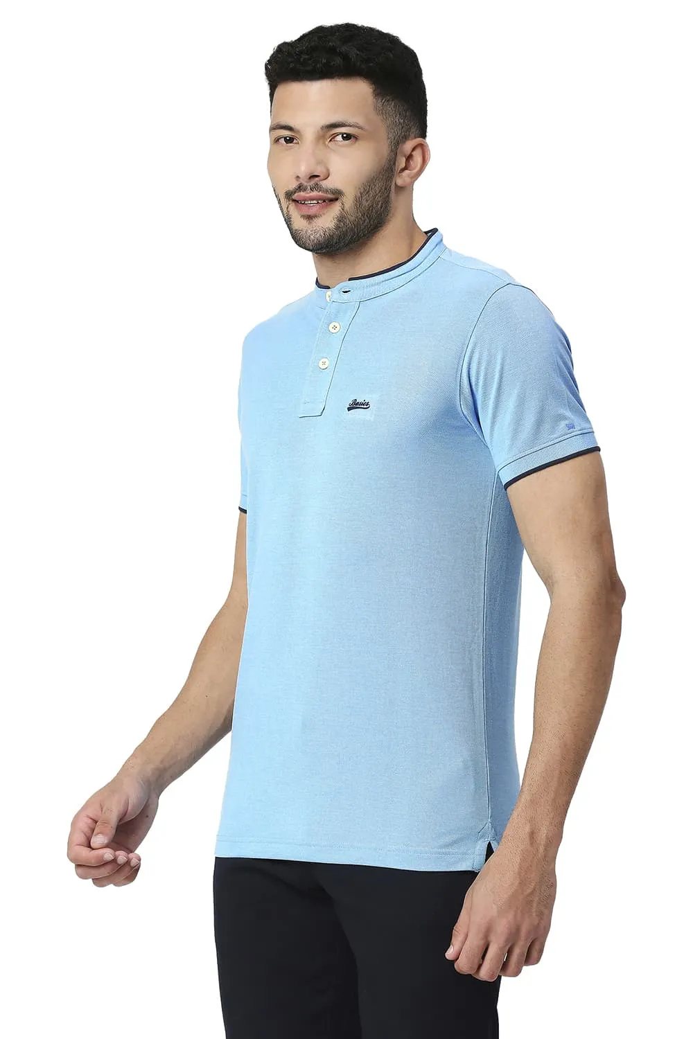 Muscle Fit Cotton Polyester Polo T-shirt