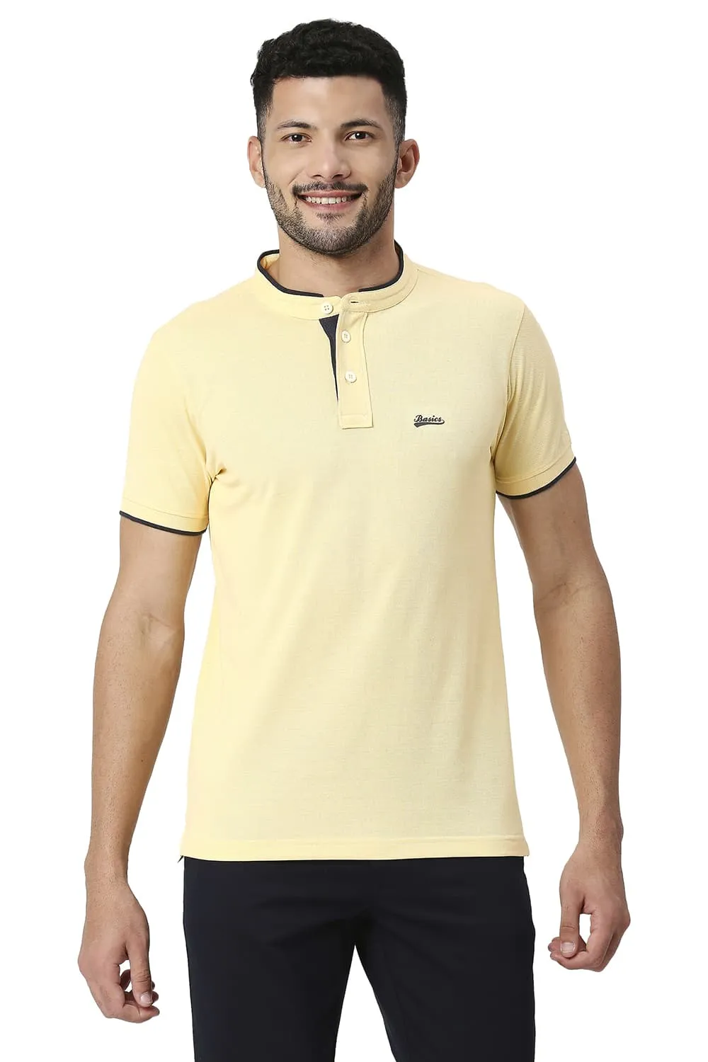 Muscle Fit Cotton Polyester Polo T-shirt