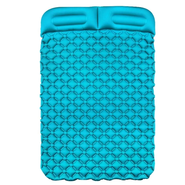 Outdoor Inflatable Bed for Camping, Fishing, and Beach, TPU Cushion, 76.8 x 46.9 x 6.3 inches (Peacock Blue)