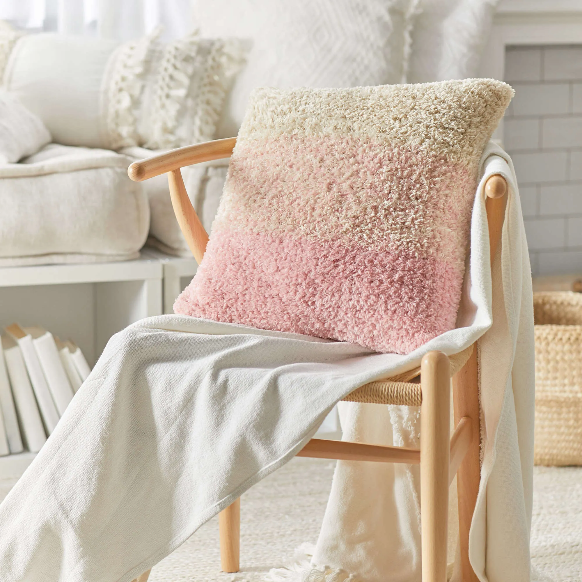 Red Heart Crochet Restful Shades Pillow