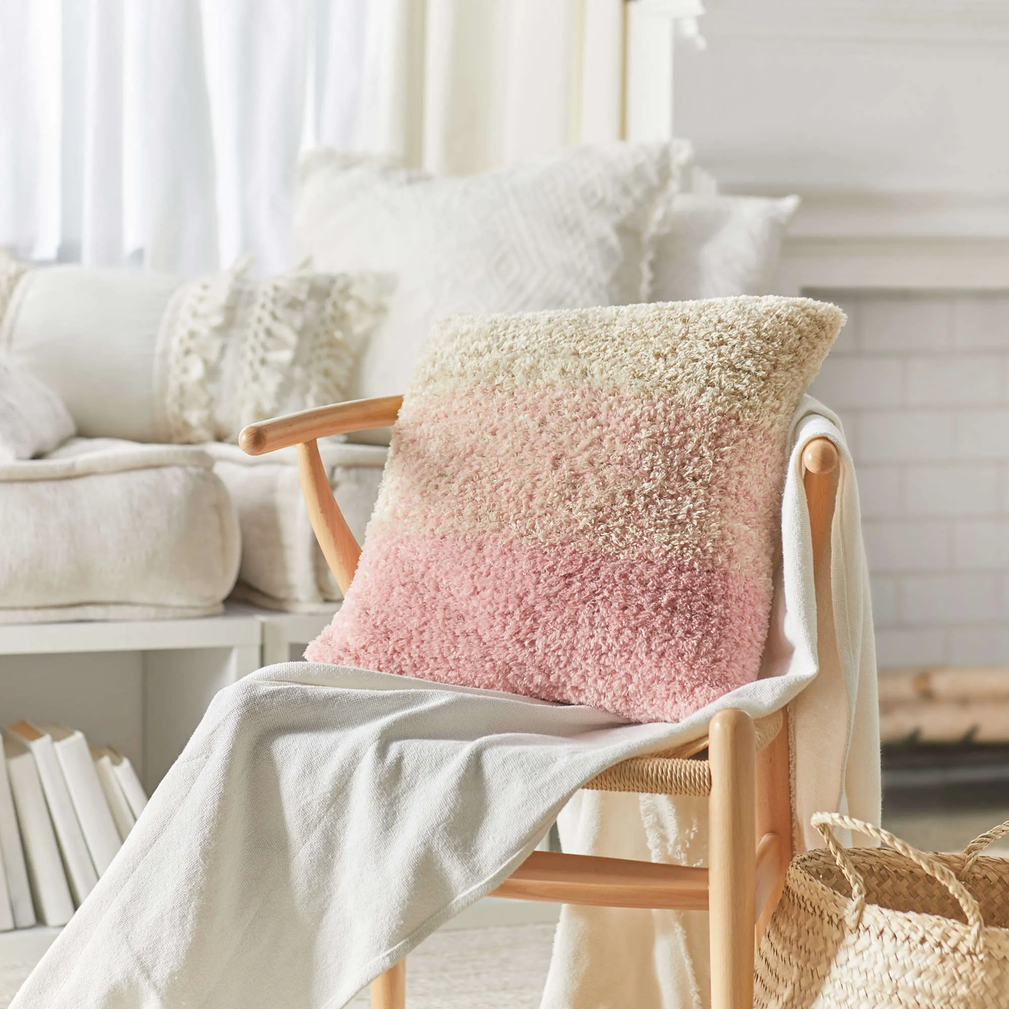 Red Heart Crochet Restful Shades Pillow