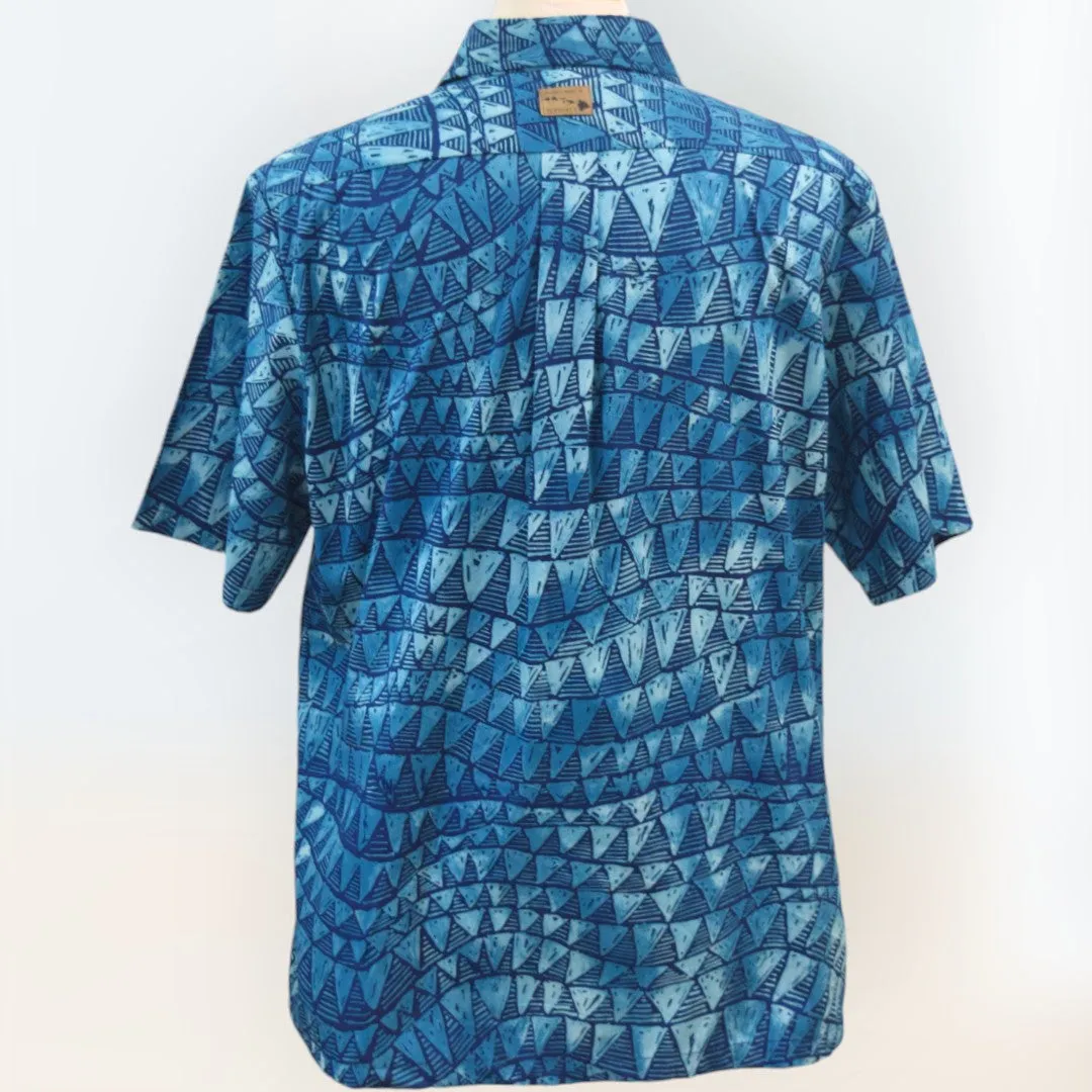 Shark Tooth Stylish Print Hawaiian Shirt | Blue