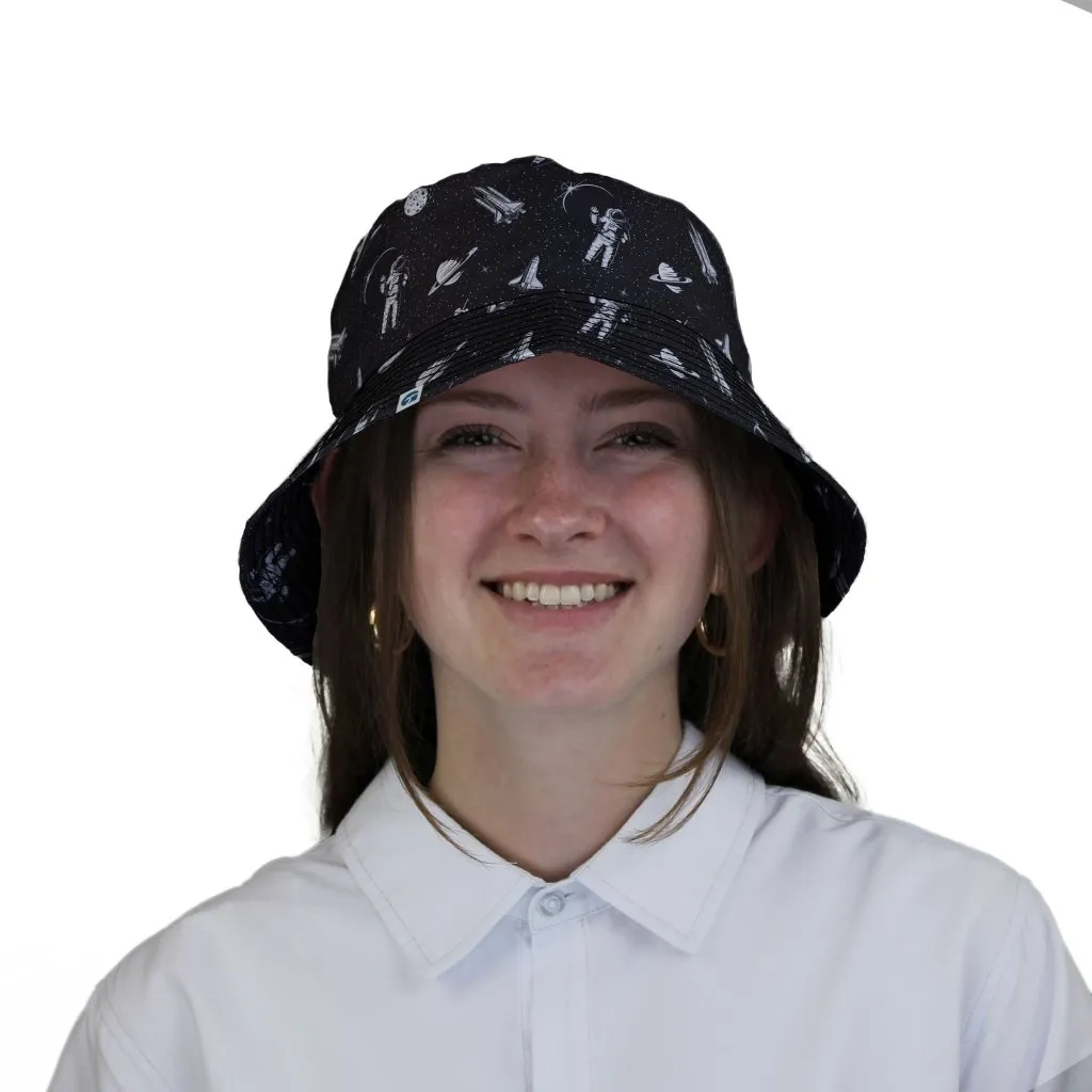 Space Mission Black Outer Space Bucket Hat