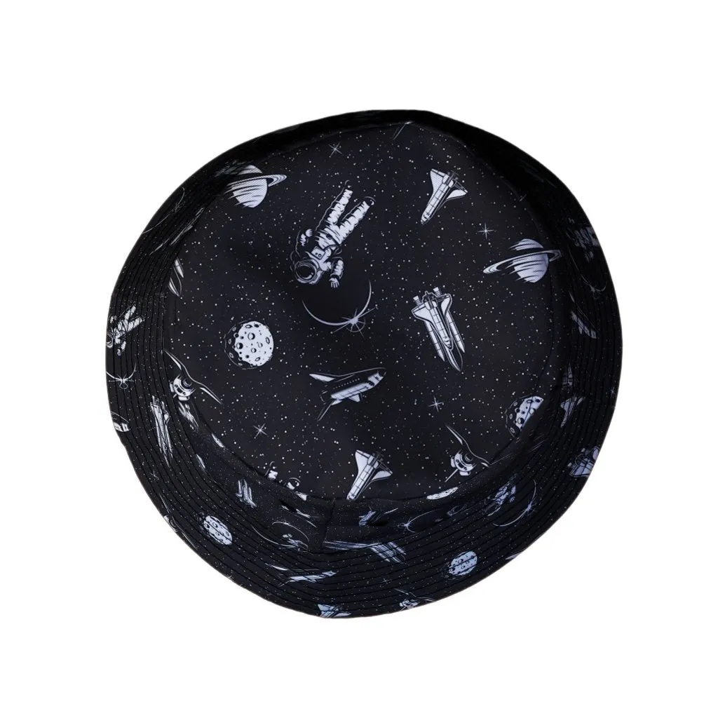 Space Mission Black Outer Space Bucket Hat