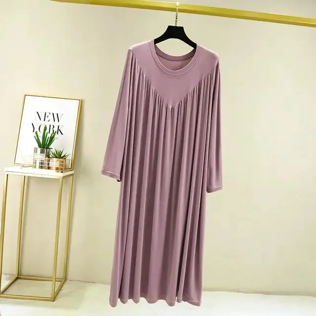 Summer Loose Long Home Wear Sleepwear Dresses