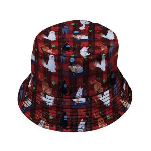 Video Game Cats Christmas Bucket Hat