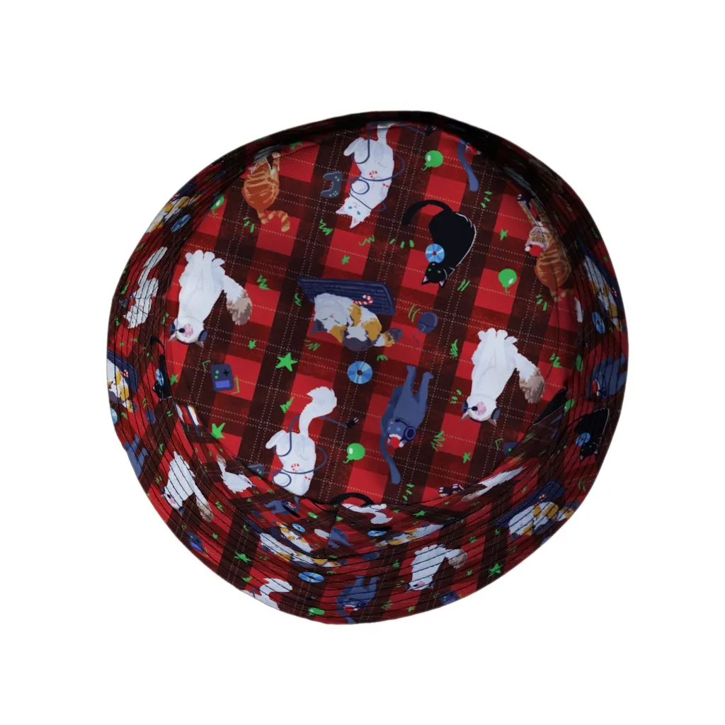 Video Game Cats Christmas Bucket Hat