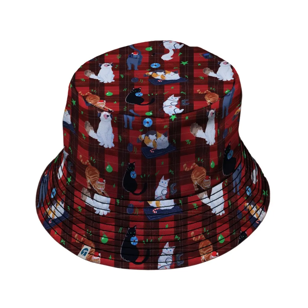 Video Game Cats Christmas Bucket Hat